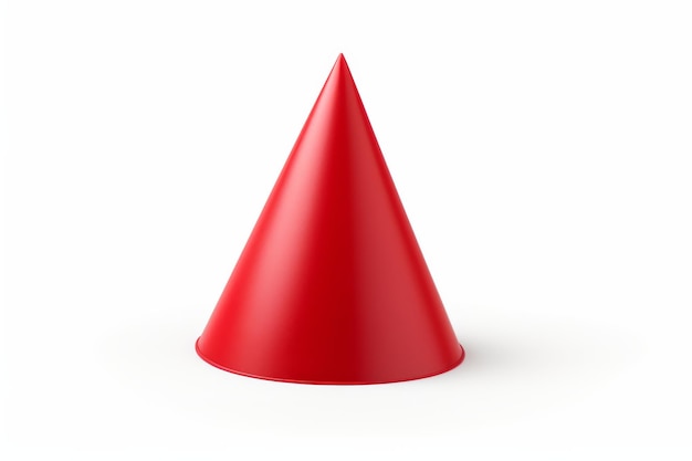 Foto cone de plástico vermelho em fundo branco em uma superfície branca ou transparente png fundo transparente