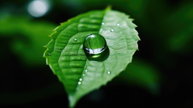 Ícone de redução de CO2 em folha verde com gotícula de água para diminuir a pegada de carbono de CO2 e carbono
