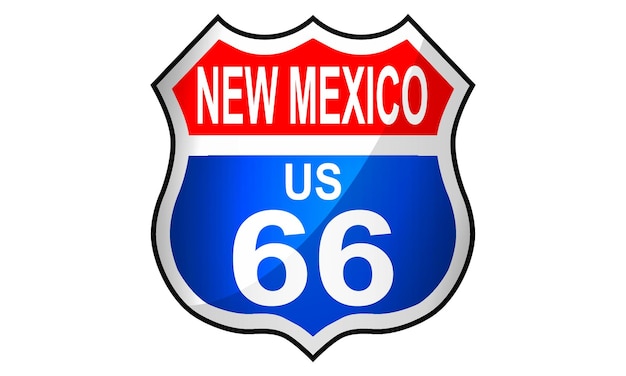 Ícone de sinal da rota US 66 do Novo México