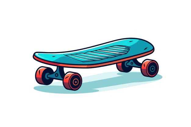 Ícone de skate em fundo branco ar 32 v 52 Job ID 4421c028137a43fa8483a7042b31de58