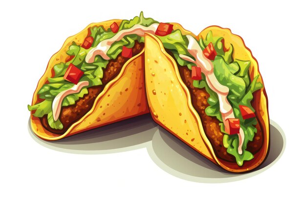 Ícone de Tacos em fundo branco ar 32 v 52 ID de trabalho 62f13fcc22f24a60bf8bdfb28cb868c6