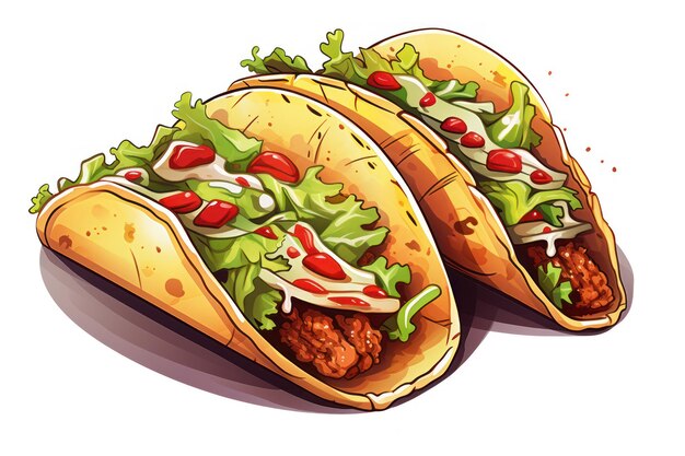 Ícone de Tacos em fundo branco ar 32 v 52 ID de trabalho 62f13fcc22f24a60bf8bdfb28cb868c6