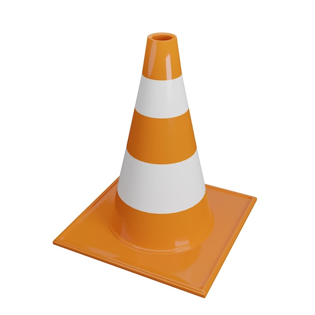 Cone de trânsito laranja