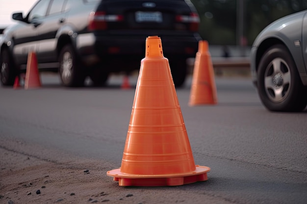 Cone de trânsito sendo usado como porta-copo improvisado