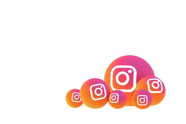 Ícone do Instagram definido em branco