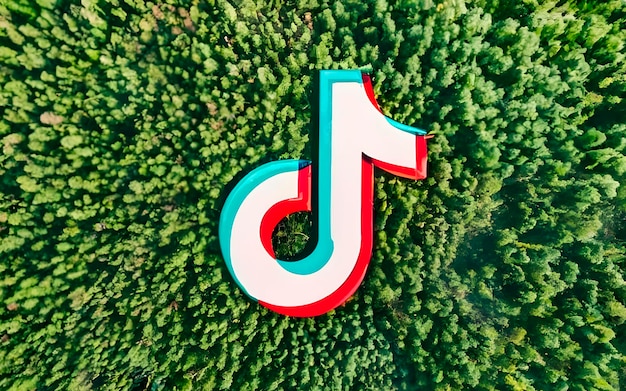 Ícone do logotipo 3D do TikTok