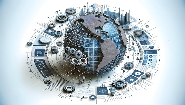 Ícone plano 3D como tela cibernética pano de fundo de grade digital com um tema cibernético para apresentação tecnológica