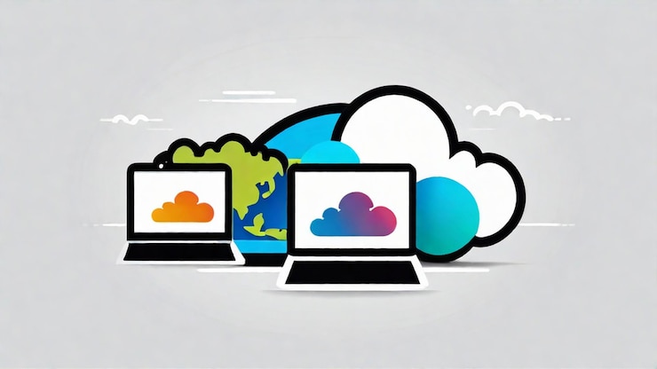Foto conectando el mundo con la computación en la nube