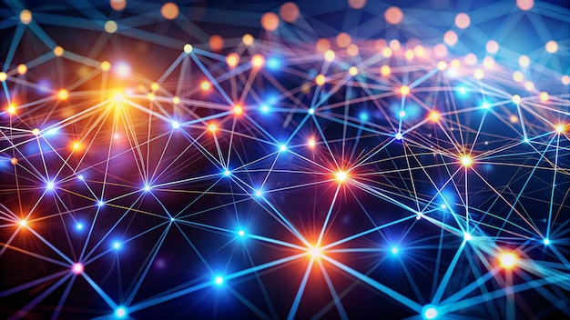 Conectividad digital Una red vibrante de nodos y conexiones en tecnología
