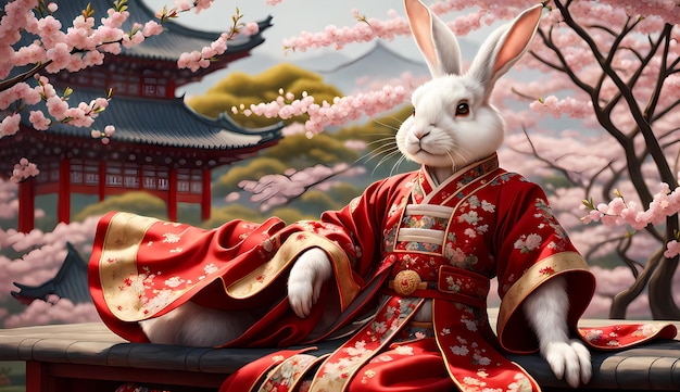 El conejo del año nuevo chino Los signos del zodiaco del nuevo año chino