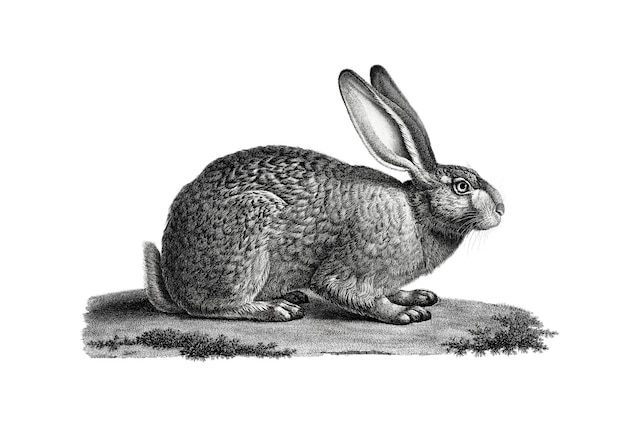 Conejo blanco y negro png