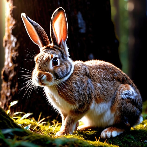 El conejo es un animal silvestre que vive en la naturaleza y forma parte del ecosistema.