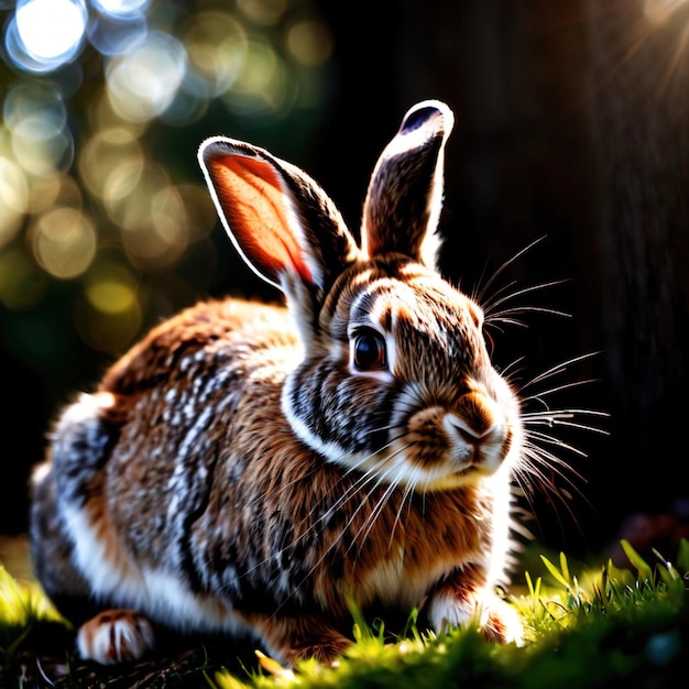 El conejo es un animal silvestre que vive en la naturaleza y forma parte del ecosistema.