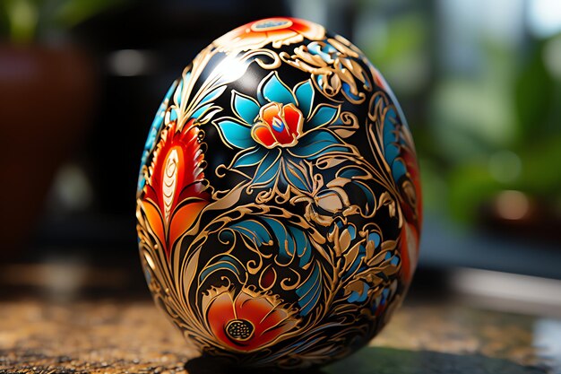Conejo feliz con muchos huevos de Pascua coloridos concepto de día de Pascua con dulces o flores de nido de conejo