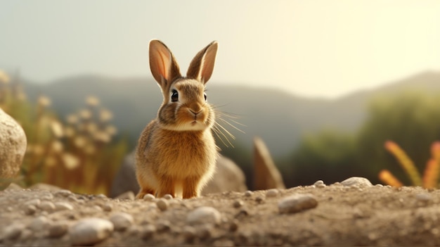 Foto conejo en el fondo