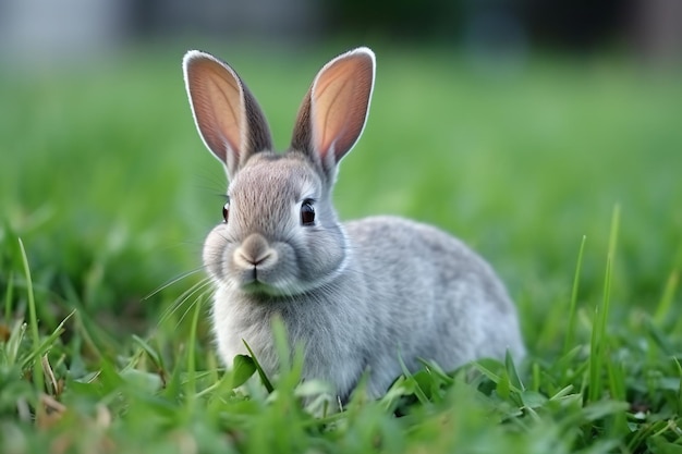 un conejo en la hierba