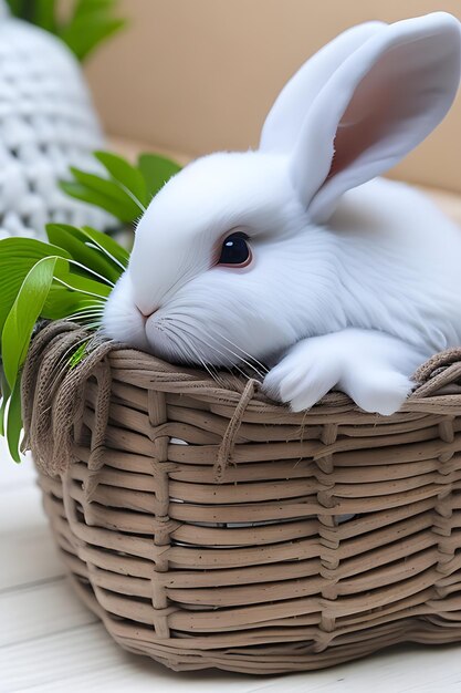 Conejo en la naturaleza Imagen generada por IA