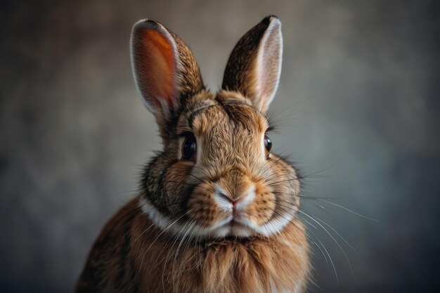 Foto conejo sereno en la hierba