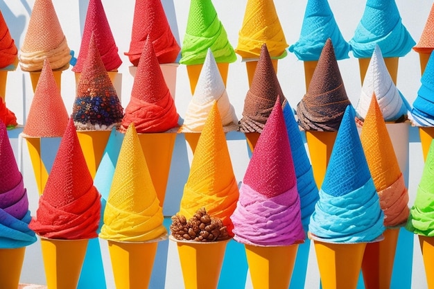 Foto cones cores cativante