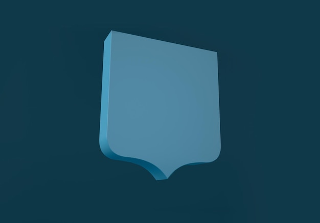 Ícones de forma definir sinais de emblema 3D isolados no fundo azul