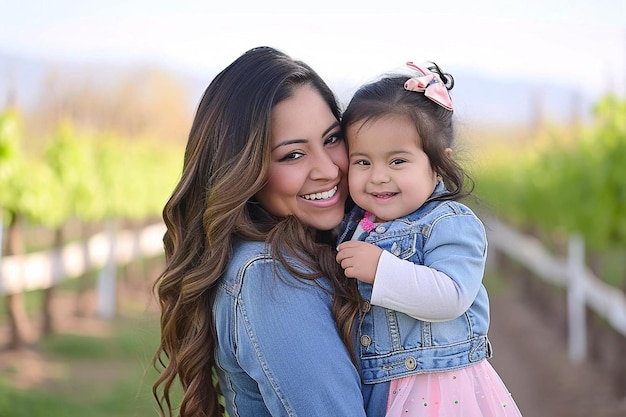 Conexão alegre de mãe e filha no dia das mães