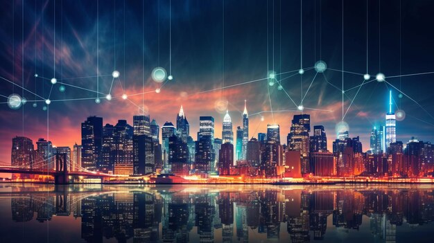 Conexão de rede sem fio inteligente da cidade de Nova York