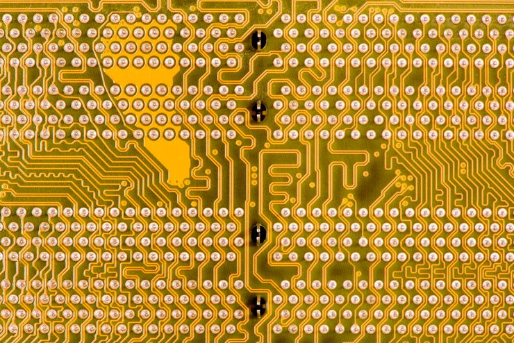 Foto conexão eletrónica na placa-mãe do computador