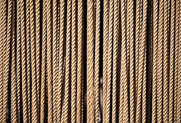 Conexión abstracta de líneas de cuerda Foto de primer plano
