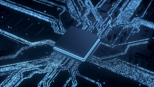 Conexión avanzada del chip de microprocesador móvil