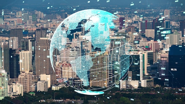 Conexión global y modernización de la red de internet en ciudad inteligente
