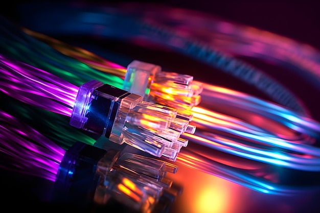 Conexión a internet por cable de fibra óptica