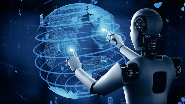 Conexión a Internet controlada por un robot humanoide y proceso de aprendizaje automático