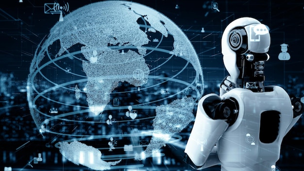 Conexión a Internet Xai controlada por un robot humanoide y un proceso de aprendizaje automático