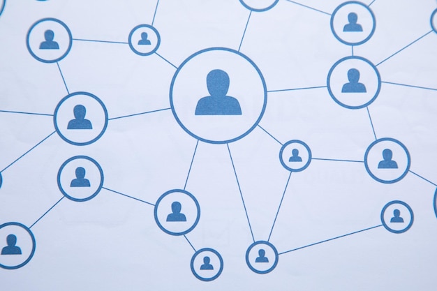 Conexión de negocios de personas Red social Comunicación
