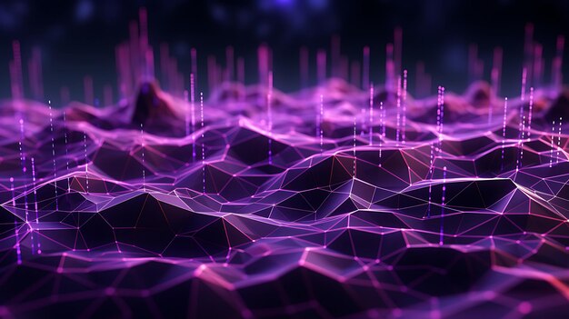 Conexiones digitales abstractas con datos y tecnología Blockchain