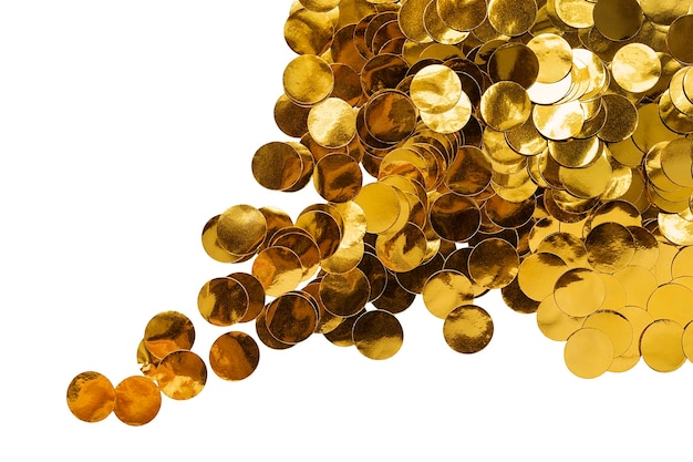 Confete dourado isolado