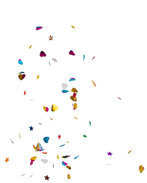 confetes redondos multicoloridos feitos de papel e folha isolados sobre um fundo preto e branco