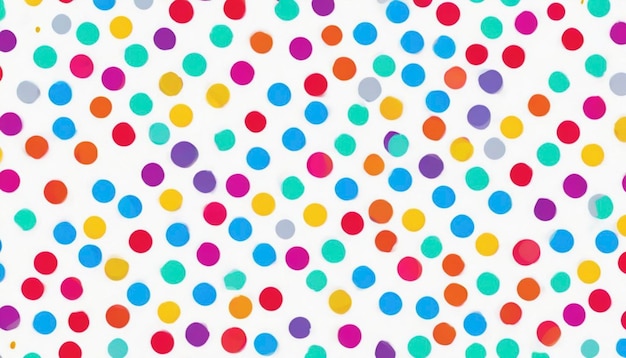 Confeti colorido com pontos polka