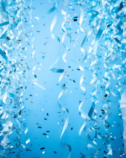 Confeti de festa Fluxo de Folha Azul