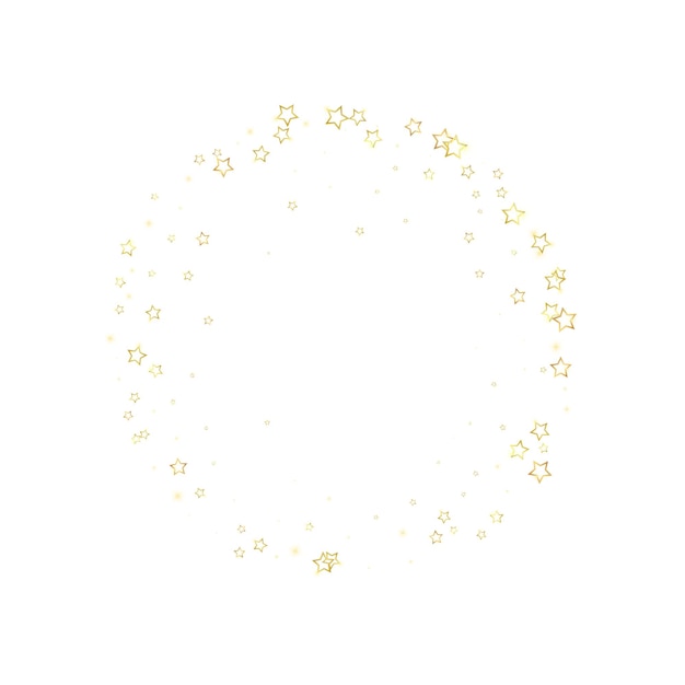 Confeti de estrellas brillantes de oro
