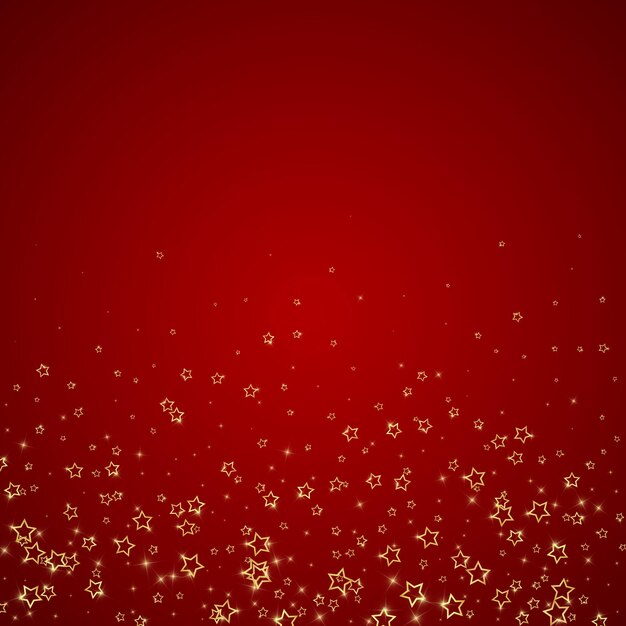 Confeti de estrellas brillantes de oro