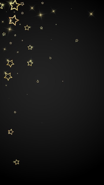 Confeti de estrellas brillantes de oro