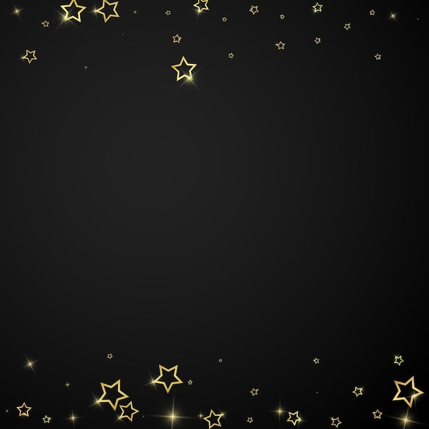 Confeti de estrellas brillantes de oro