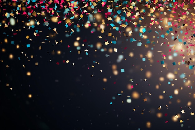 Confeti de fondo Confetti de fondo Una explosión de confeti Celebración de fondo Partida brillante de fondo Confeti de brillo de fondo de fondo de la fiesta de fondo Festivo de fondo AI generativo