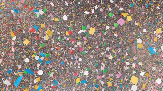 Foto confeti multicolor abstracto cayendo en celebración festiva