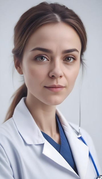 Foto confianza médica un retrato de mujeres jóvenes doctores en un lienzo limpio