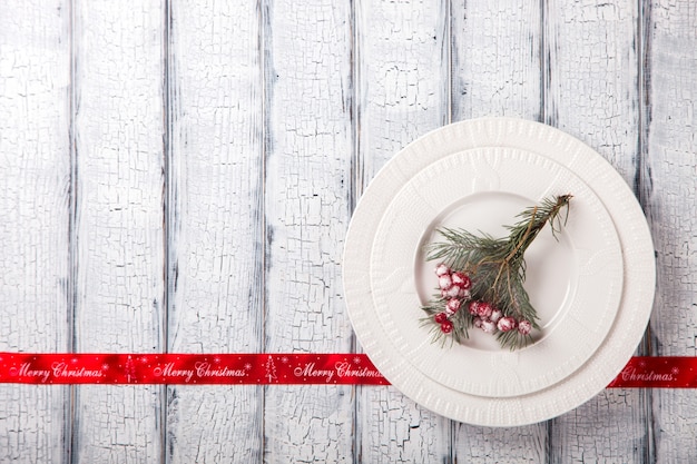 Configuração de mesa de Natal