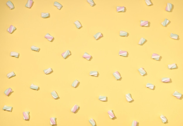 Configuração plana de marshmallows