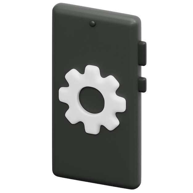 configuración 3d render icono ilustración