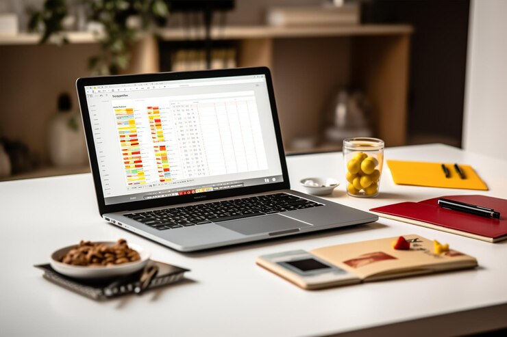 Foto configuración eficiente del espacio de trabajo